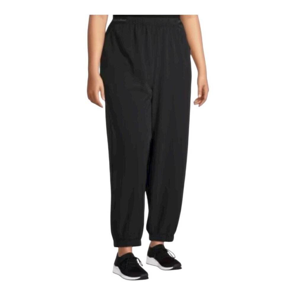 Sports Illustrated Plus Size 1X Jogger Pants Black Stretch Moisture Wicking